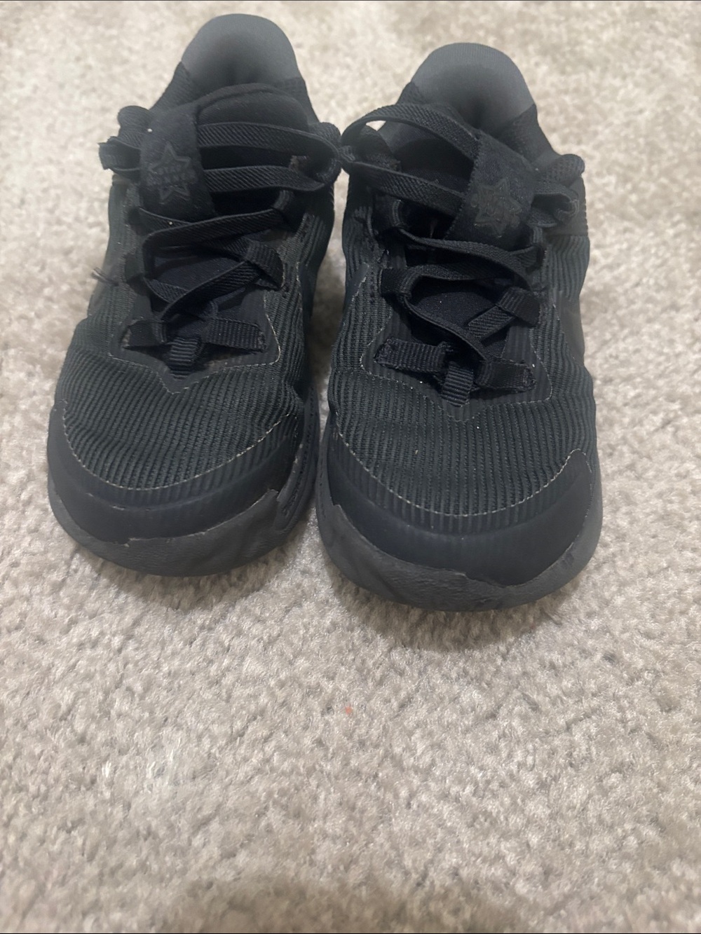 Kids All-Black Athletic Sneakers - Lightweight Comfort